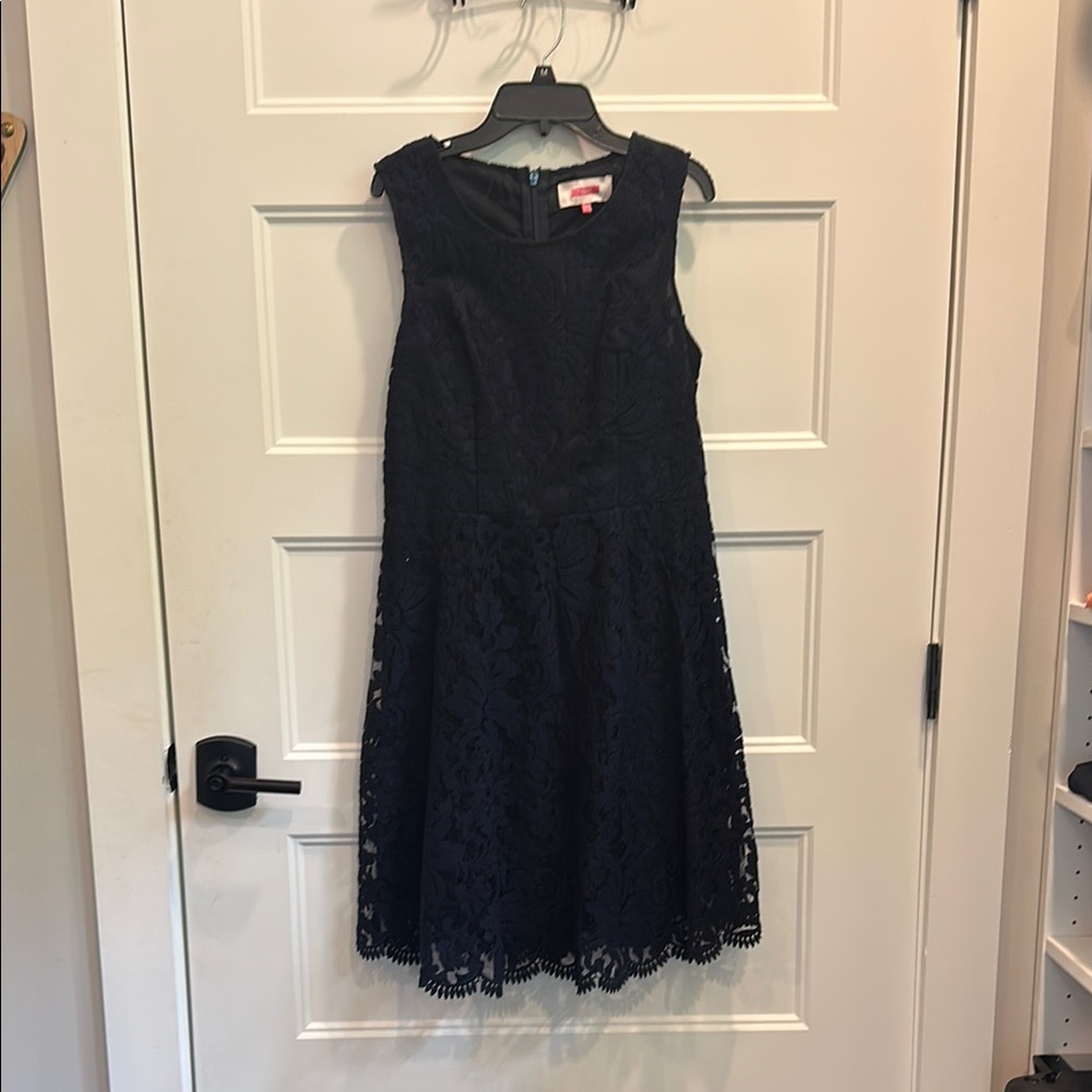 Blue Asymmetrical Sequin Cocktail Dress